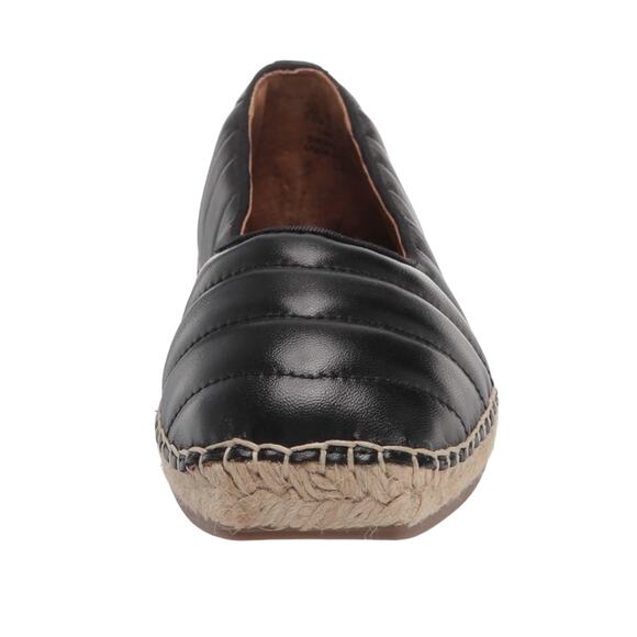 Franco Sarto Women Kiya Quilted Leather Espadrille Ballet Flats Black Size 5 1/2 - Picture 3 of 6